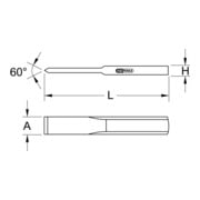 KS Tools BRONZEplus sleufbeitel 25 mm-3