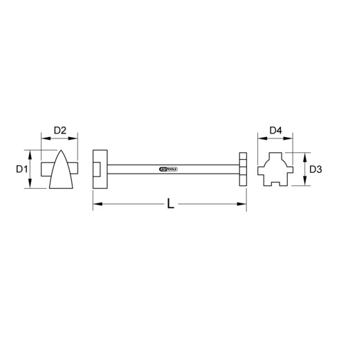 KS Tools BRONZEplus speciale universele sleutel 400 mm