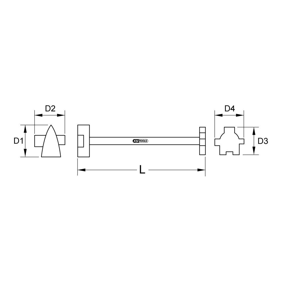 KS Tools BRONZEplus speciale universele sleutel 400 mm