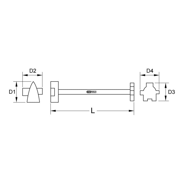 KS Tools BRONZEplus Spezial-Universalschlüssel 400 mm