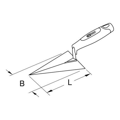 KS Tools BRONZEplus spitse troffel 160 mm