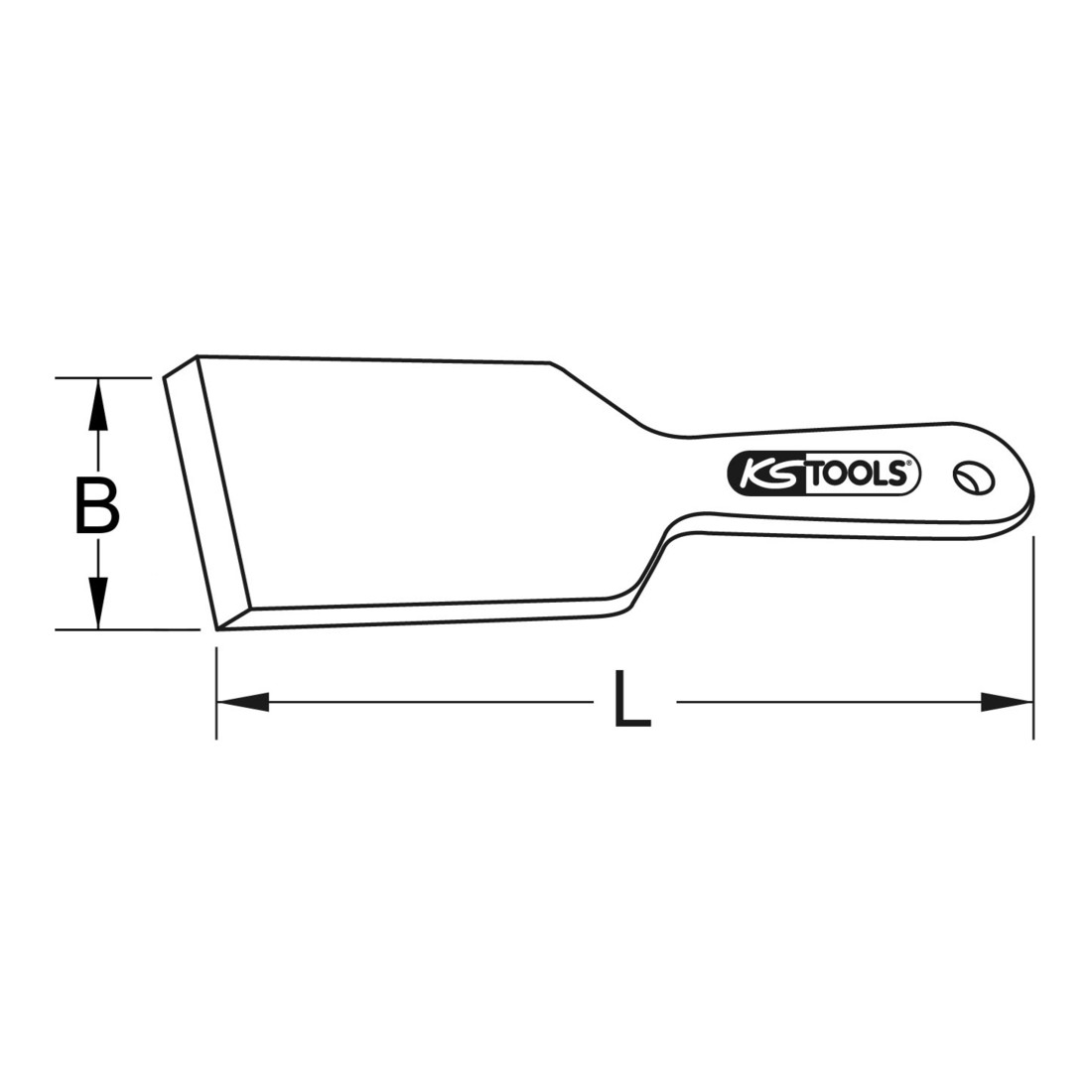 KS Tools BRONZEplus spuitcabineschraper 235 mm