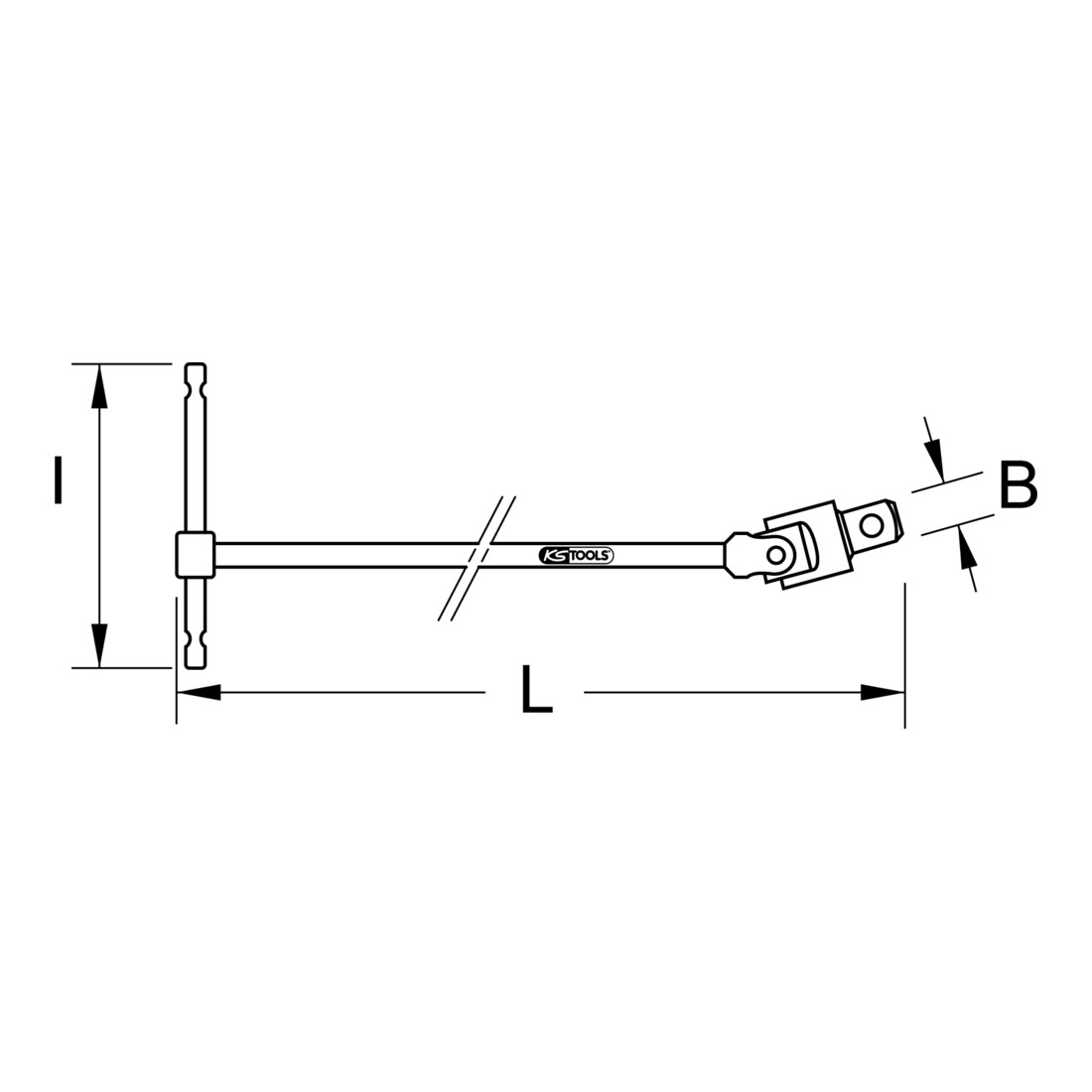 KS Tools BRONZEplus T-stuk sleutel