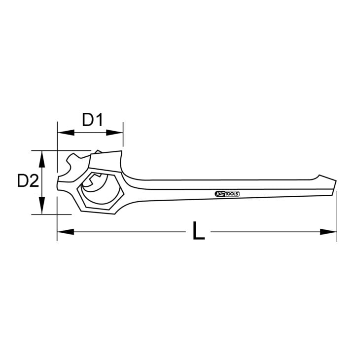 KS Tools BRONZEplus universele sleutel 300 mm