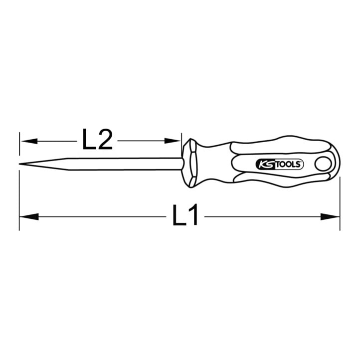 KS Tools BRONZEplus Vierkant-Ahle, 100 mm