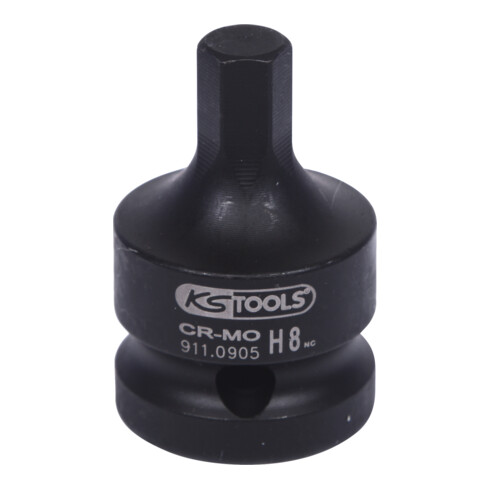 KS Tools Bussola 1/2" per bit a esagono incassato, per avvitatori ad impulsi, corta