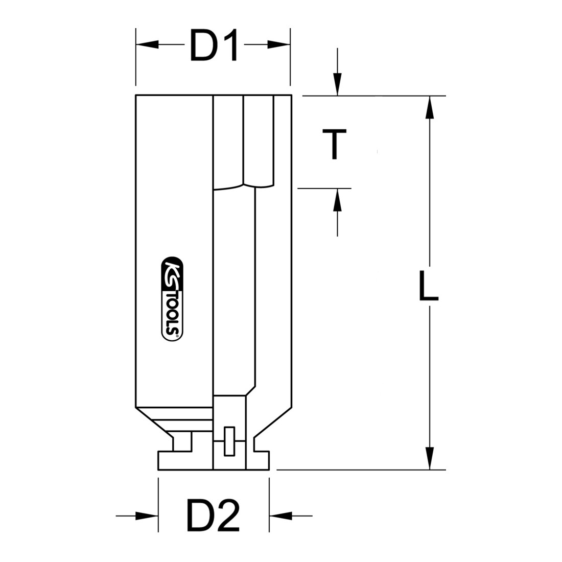 KS Tools Bussola 1/2" TX-E, lunga