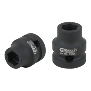 KS Tools Bussola esagonale 1/2" per avvitatori ad impulsi, extra corta, 11,0mm