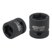 KS Tools Bussola esagonale 1/2" per avvitatori ad impulsi, extra corta, 18,0mm