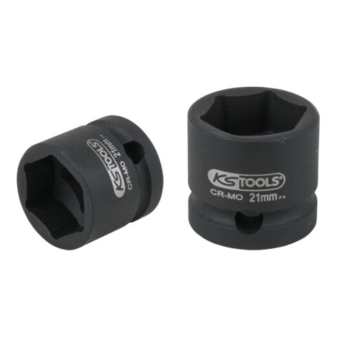 KS Tools Bussola esagonale 1/2" per avvitatori ad impulsi, extra corta, 21,0mm