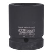KS Tools Bussola esagonale 1" per avvitatori ad impulsi, corta, 32mm-4