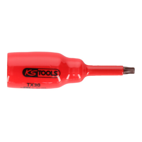KS Tools Bussola per bit 1/2" con isolamento protettivo per viti Torx, T20, corta