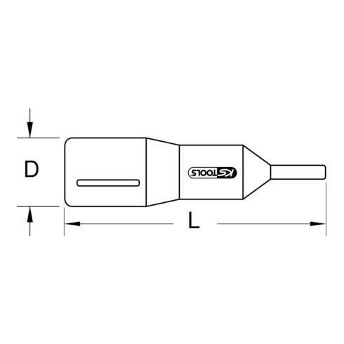 KS Tools Bussola per bit 1/2" con isolamento protettivo per viti Torx, T50, corta