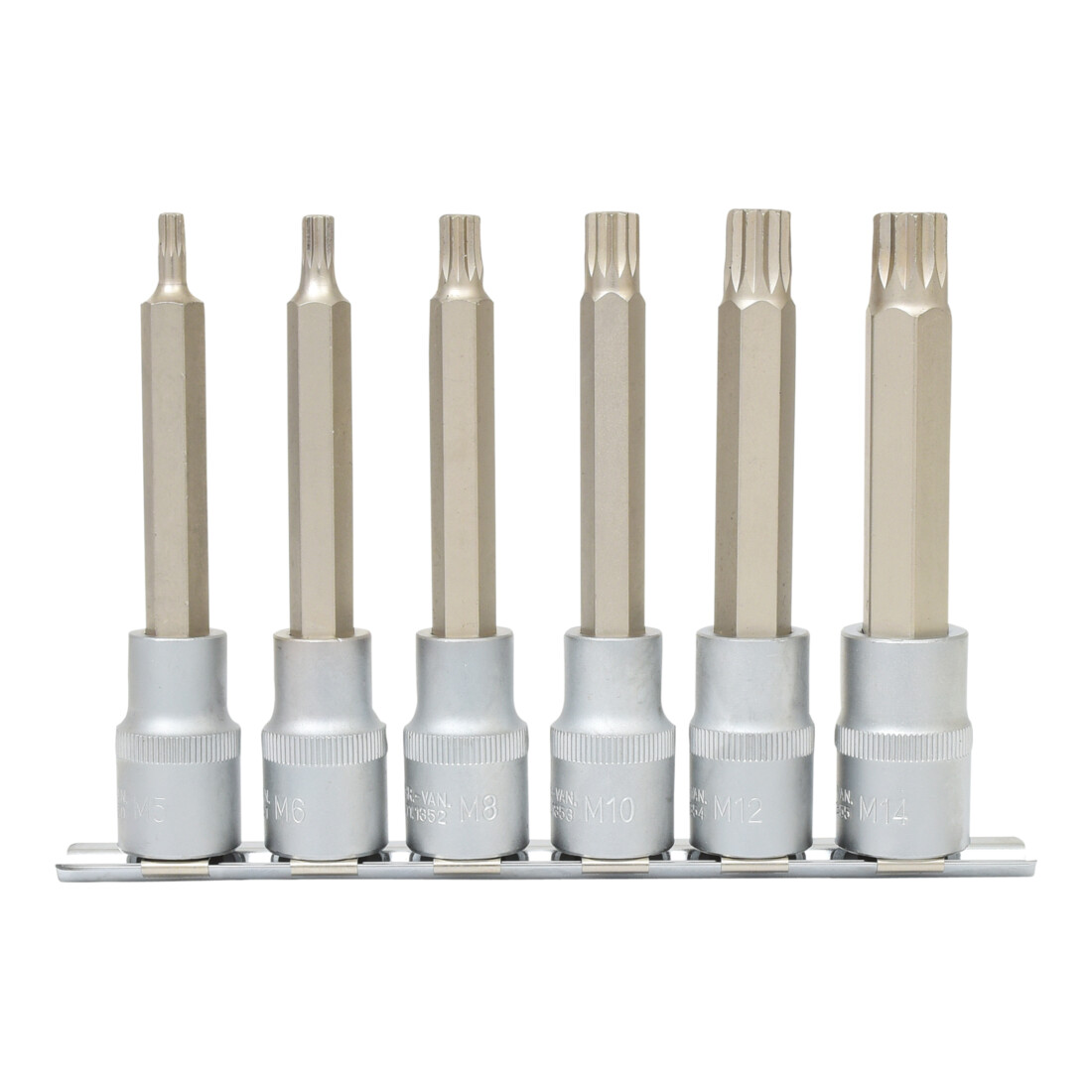 KS Tools Bussola per bit  1/2" XZN, lunghe, 6pz., M5-M14