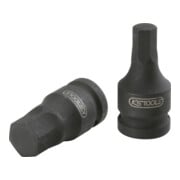 KS Tools Bussola per bit 3/8" per avvitatori ad impulsi, per viti a esagono incassato, corta, 4mm