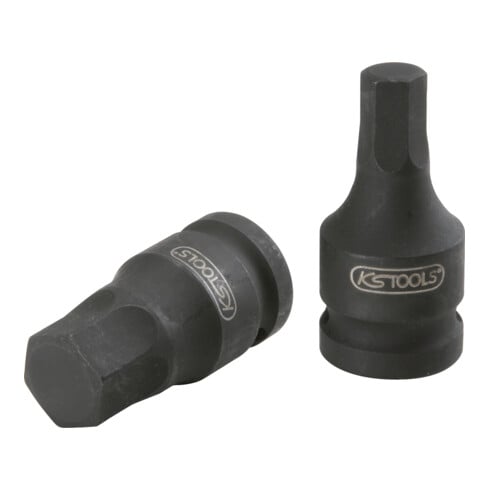 KS Tools Bussola per bit 3/8" per avvitatori ad impulsi, per viti a esagono incassato, corta, 6mm