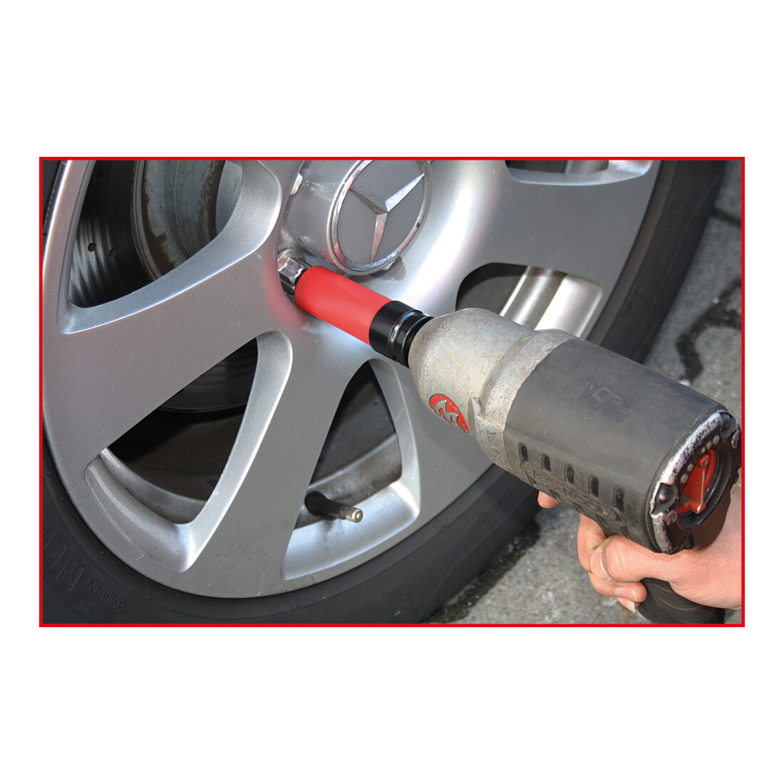 KS Tools Bussola speciale per avvitatore a impulsi per cerchi alluminio Mercedes, lunga, 17mm