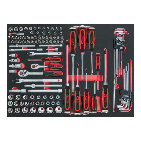 KS Tools Bussole 1/4"+3/8" SCS, 118pz. in modulo 1/1