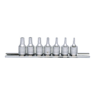 KS Tools Bussole 1/4" per bit a cinque punte, 7pz. con foro frontale