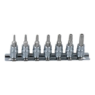 KS Tools Bussole CHROMEplus TX 1/4", foro, 7pz. TB10-TB40