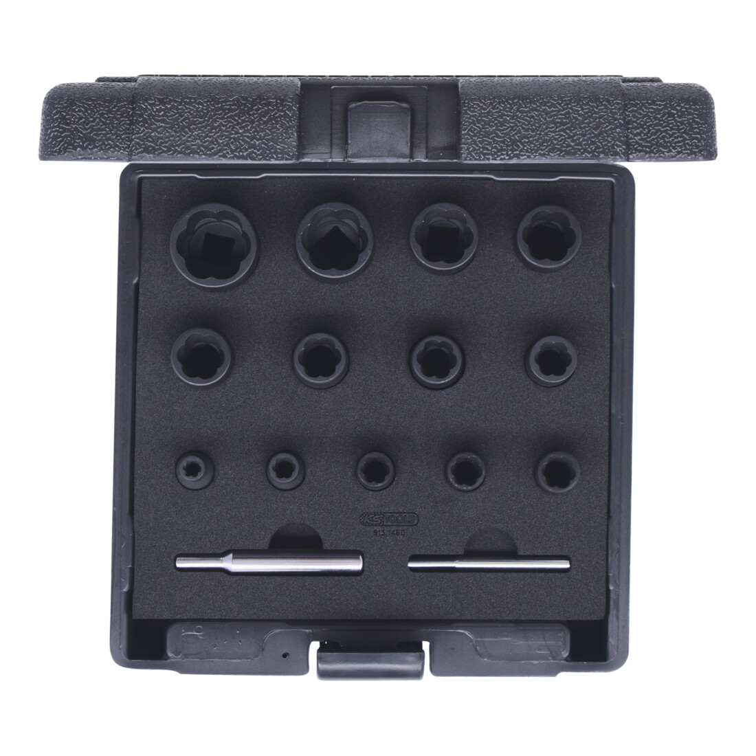 KS Tools Bussole con profilo a spirale 1/4"+1/2", 15pz.