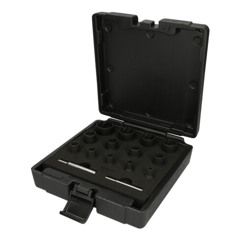 KS Tools Bussole con profilo a spirale 1/4"+1/2", 15pz.