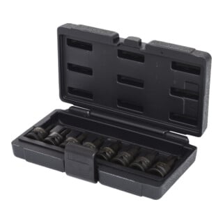 KS Tools Bussole per bit TX 1/2" con grande rapporto di leva, 8pz., T30-T80, corte