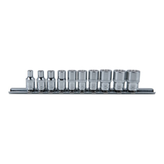KS Tools Bussole poligonali 1/4" CHROMEplus, 10pz., 4-13mm