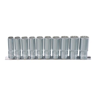 KS Tools Bussole poligonali 1/4" CHROMEplus lunghe, 10pz., 4-13mm