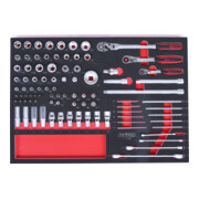 KS Tools Bussole SCS  1/4"+3/8"+1/2", 91pz. in modulo 1/1-3