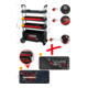 KS Tools BUTLER gereedschapswagen / montagewagen, inklapbaar, neerlaatbaar en afsluitbaar met 175 premium gereedschappen-1