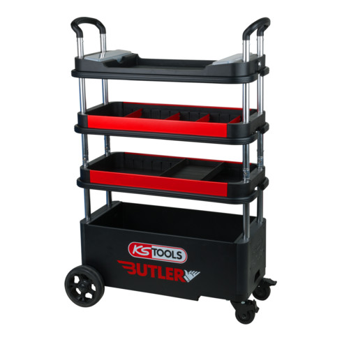 KS Tools BUTLER Servantes d‘atelier / chariot de montage, pliables, escamotables, verrouillable