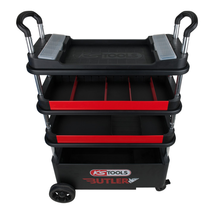 KS Tools BUTLER Servantes d‘atelier / chariot de montage, pliables, escamotables, verrouillable
