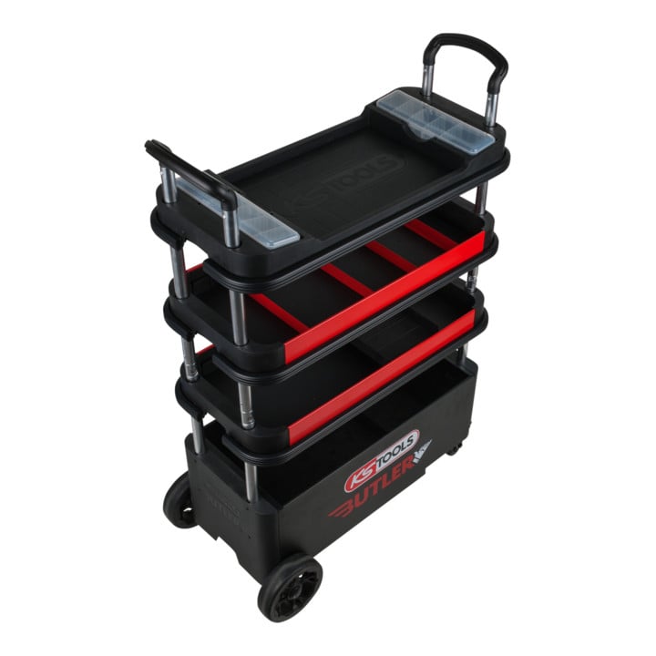 KS Tools BUTLER Servantes d‘atelier / chariot de montage, pliables, escamotables, verrouillable