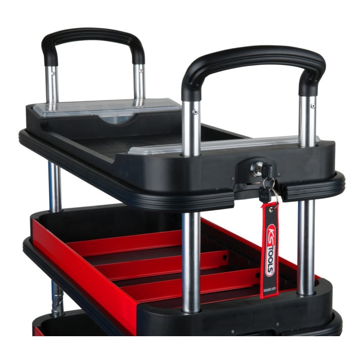 KS Tools BUTLER Werkzeugwagen / Montagewagen, klappbar, absenkbar und verschließbar