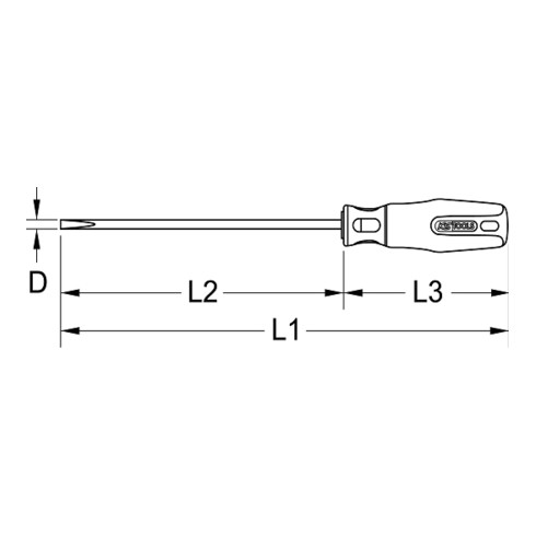 KS Tools Cacciavite a taglio ERGOTORQUE VDE, 4,5mm, L 290mm