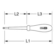 KS Tools Cacciavite con isolamento protettivo per viti TX interne, T9-5
