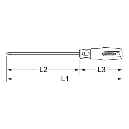 KS Tools Cacciavite ERGOTORQUE VDE PH, PH1, 265mm