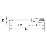 KS Tools Cacciavite ERGOTORQUEplus® per viti a testa quadra, #02, 98mm-4