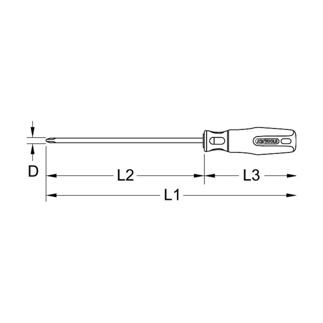 KS Tools Cacciavite VDE PZ ERGOTORQUE, PZ2, 315mm