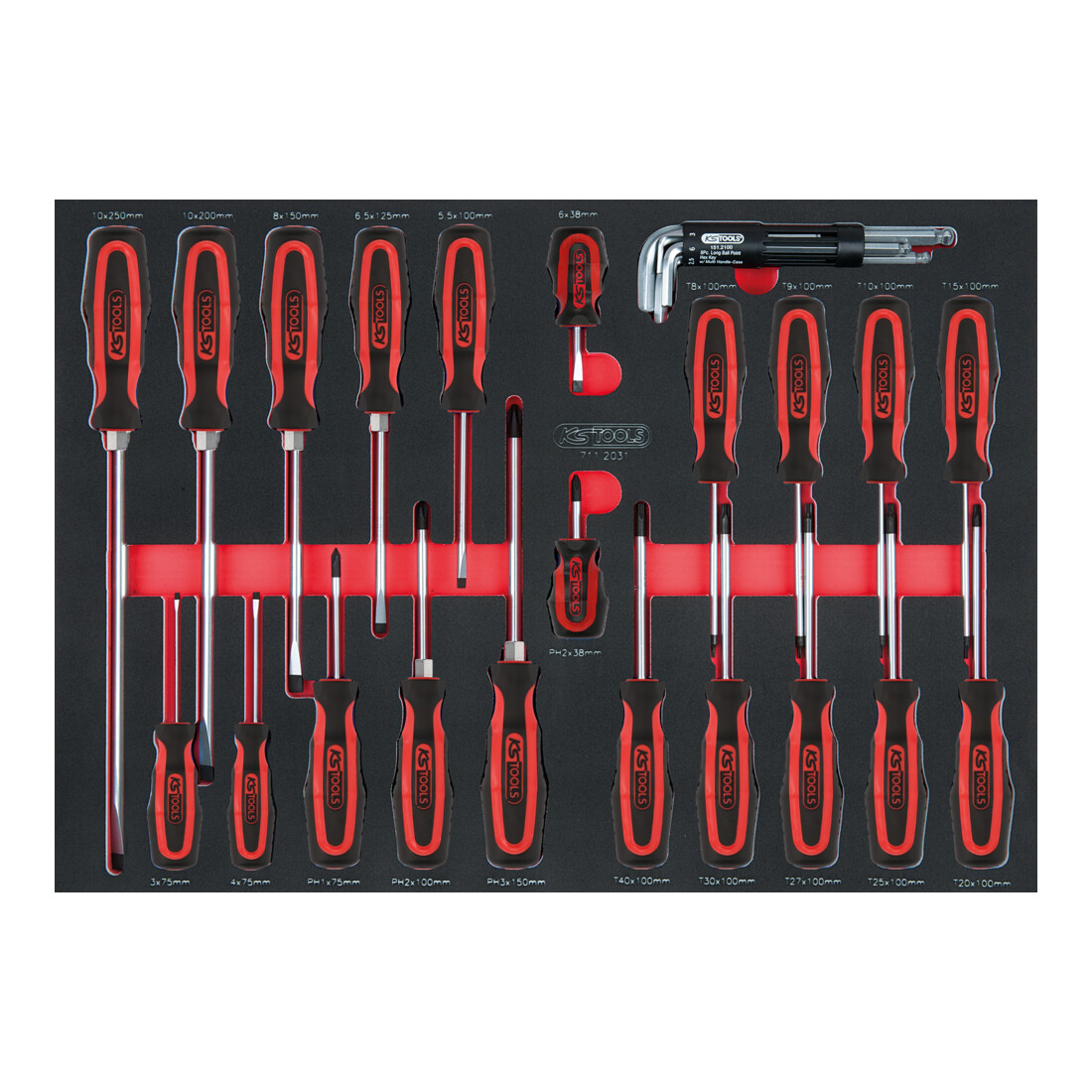 KS Tools Cacciaviti SCS, 29pz. in modulo 1/1
