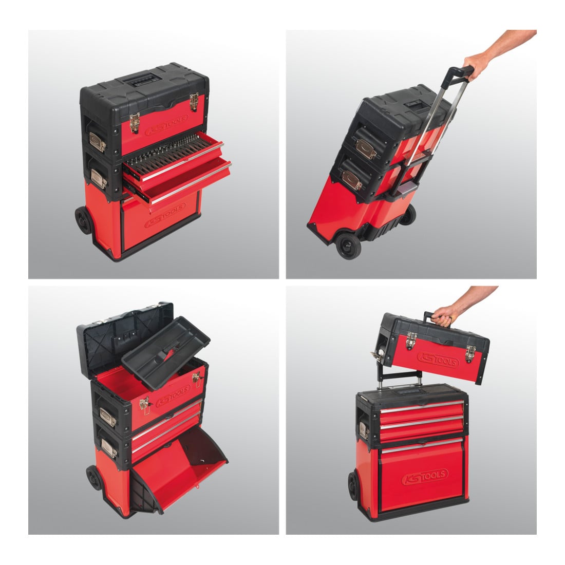 KS Tools Caisse à outils sur roue Plastique/tôle