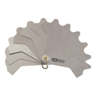 KS Tools Calibro per cordoni di saldatura, 12 fogli, 3-12mm
