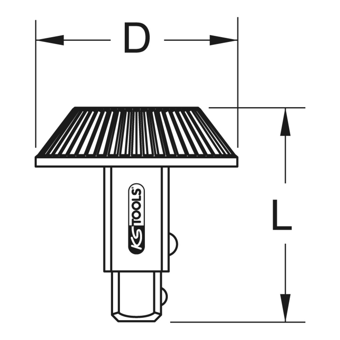 KS Tools Carré de bouton 1/2