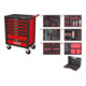 KS Tools Carrello da officina nero/rosso RACINGline con 7 cassetti e 598 utensili di prima qualità-3