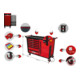 KS Tools Carrello da officina RACINGline Nero/Rosso con 7 cassetti e 1 porta-1