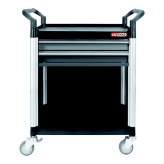 KS Tools Carrello di servizio per officina con 2 cassetti e rivestimento