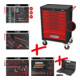 KS Tools Carrello portautensili ECOline con 7 cassetti e 515 utensili di qualità, nero-rosso-1