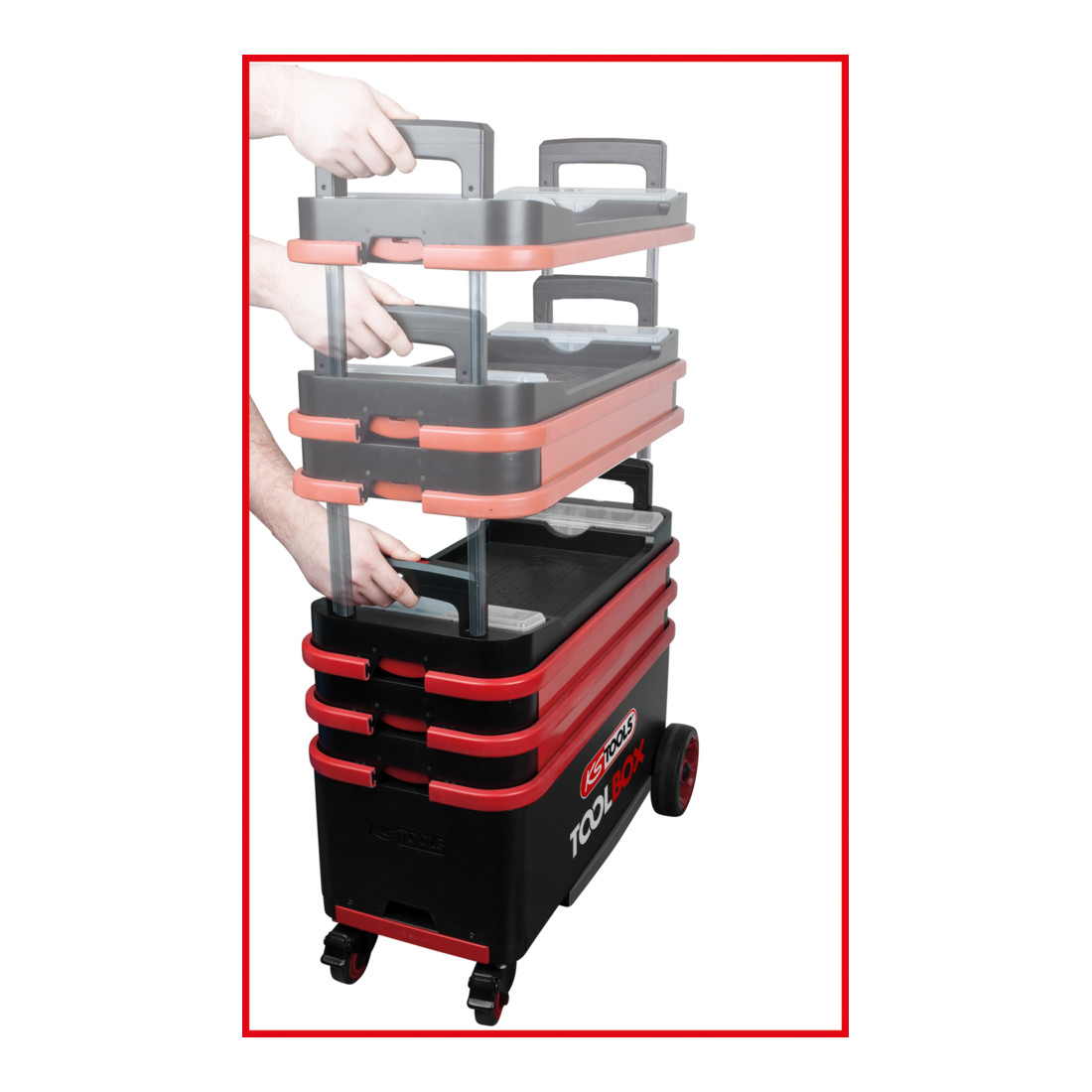KS Tools Carrello TOOLBOX portautensili/di montaggio, abbassabile e bloccabile