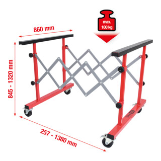 KS Tools Carrello universale telescopico multiuso, 257-1380mm